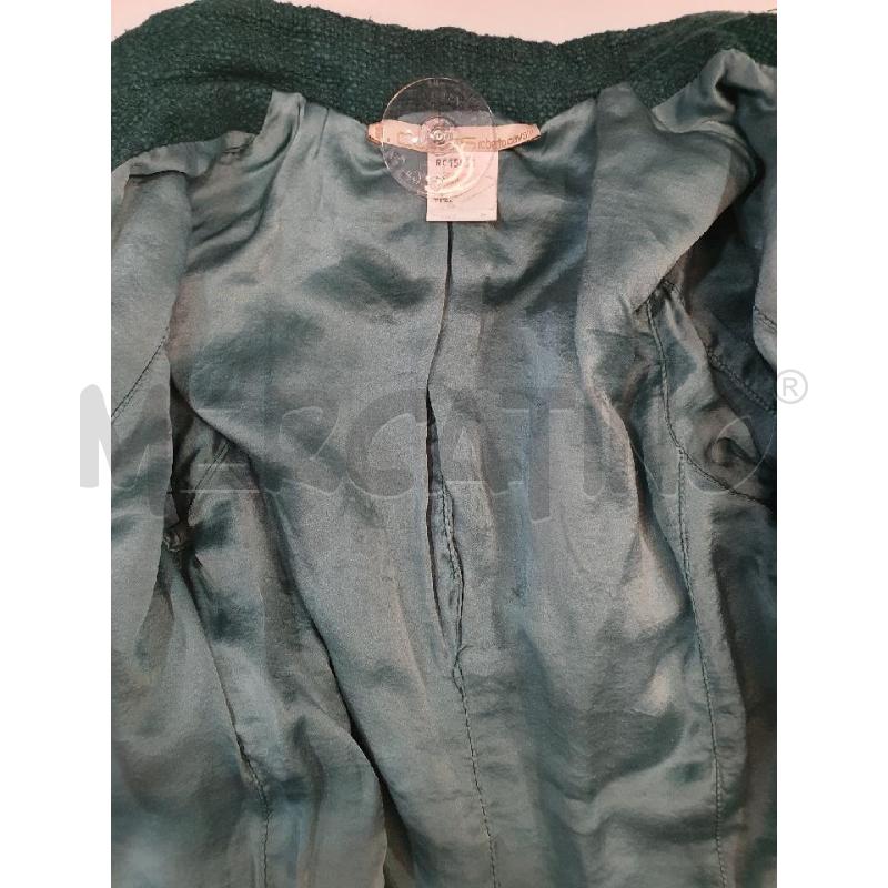 ROBERTO CAVALLI GIACCA DONNA VERDE BOTTONI ARGENTATI BORCHIE TASCHE | Mercatino dell'Usato Roma porta maggiore 5
