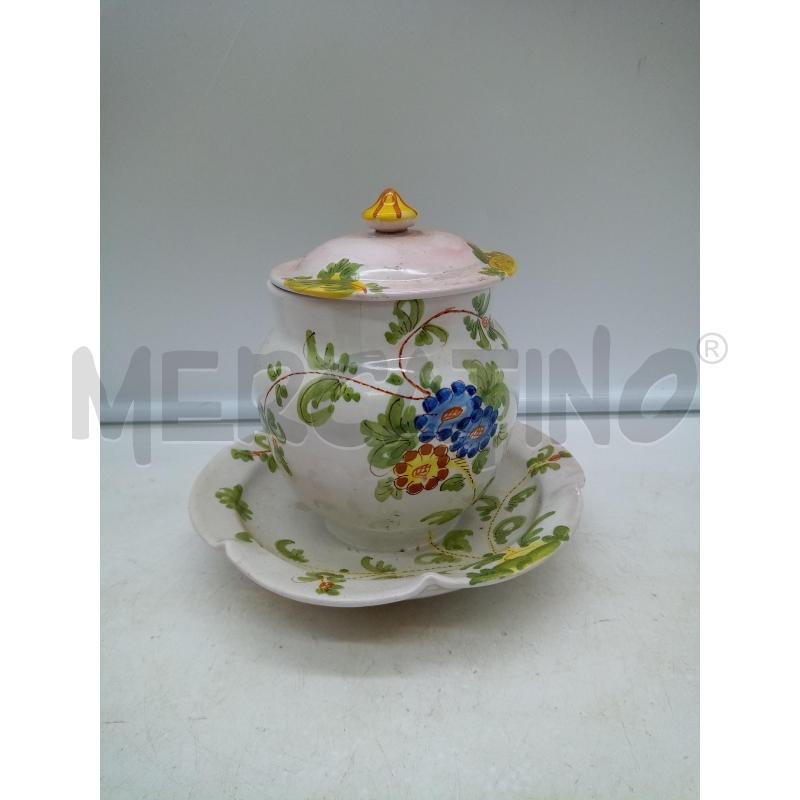 SALSIERA CERAMICA FAENZA FIORI DIPINTI | Mercatino dell'Usato Roma porta maggiore 1