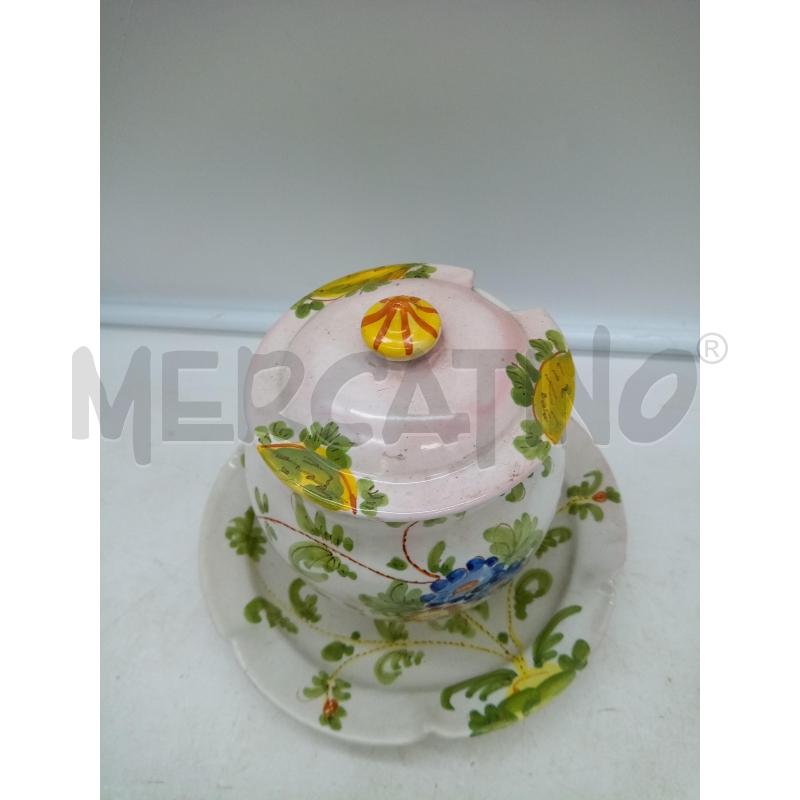 SALSIERA CERAMICA FAENZA FIORI DIPINTI | Mercatino dell'Usato Roma porta maggiore 2