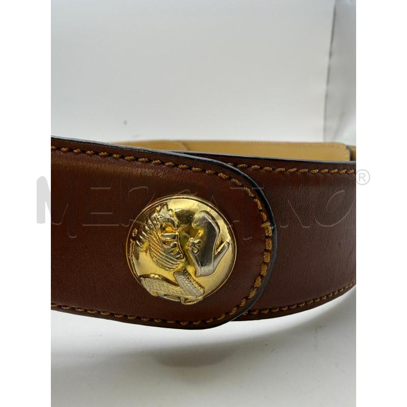 SALVATORE FERRAGAMO CINTURA DONNA MARRONE DETT SFERE GOLD  | Mercatino dell'Usato Roma porta maggiore 4