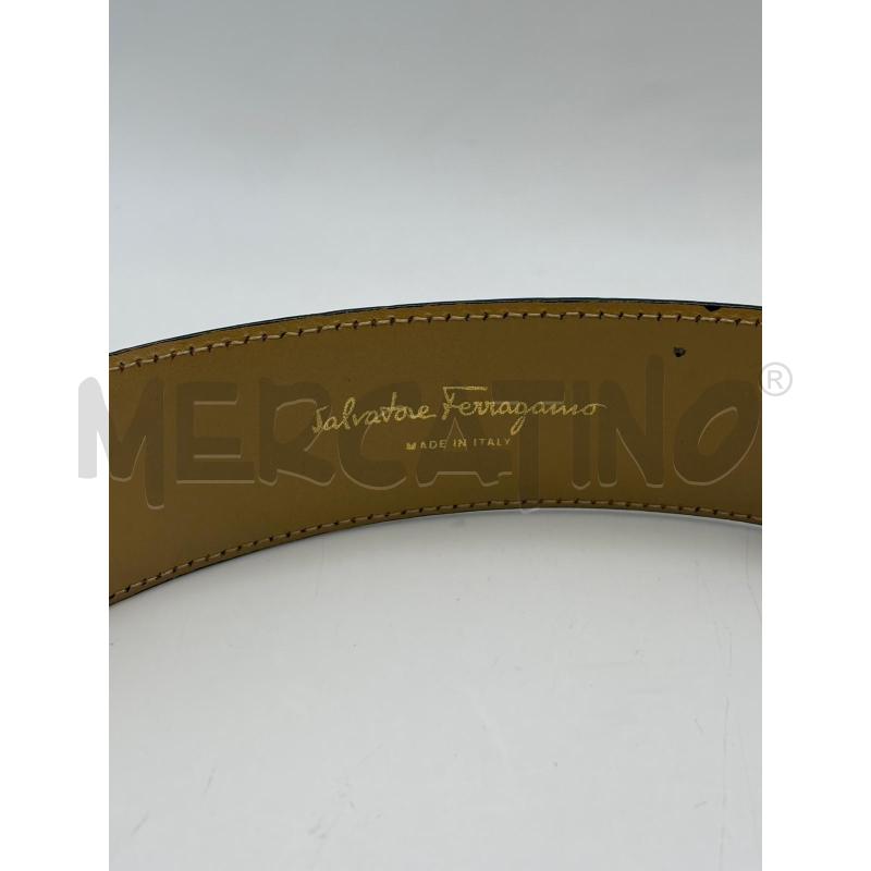 SALVATORE FERRAGAMO CINTURA DONNA MARRONE DETT SFERE GOLD  | Mercatino dell'Usato Roma porta maggiore 5