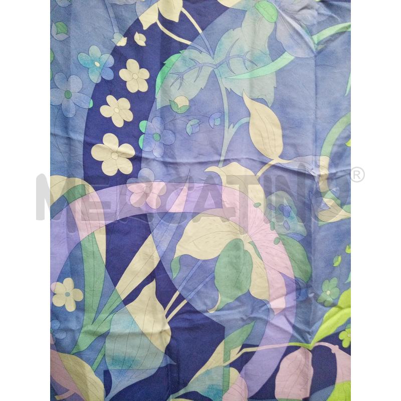 SALVATORE FERRAGAMO FOULARD AZZURRO FIORI LILLIUM | Mercatino dell'Usato Roma porta maggiore 3