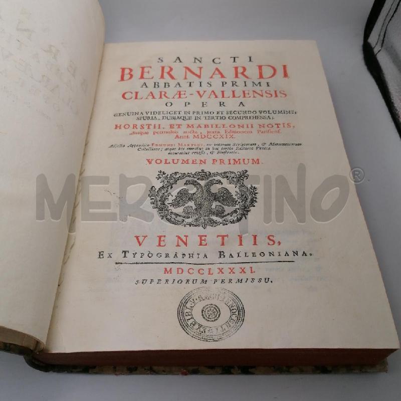 SANCTI BERNARDI ABBATIS PRIMI CLARAE 1781 | Mercatino dell'Usato Roma porta maggiore 2