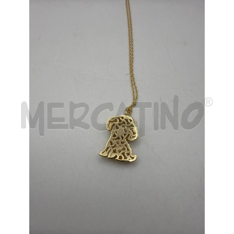 SCAMPER & CO COLLANA CATENINA DORATA CIONDOLO BARBONCINO STRASS 925 | Mercatino dell'Usato Roma porta maggiore 3