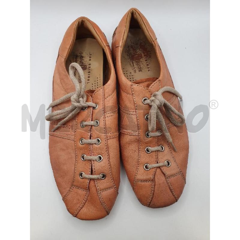 SCARPE CAR SHOE DONNA SALMONE PELLE STRINGATE | Mercatino dell'Usato Roma porta maggiore 1