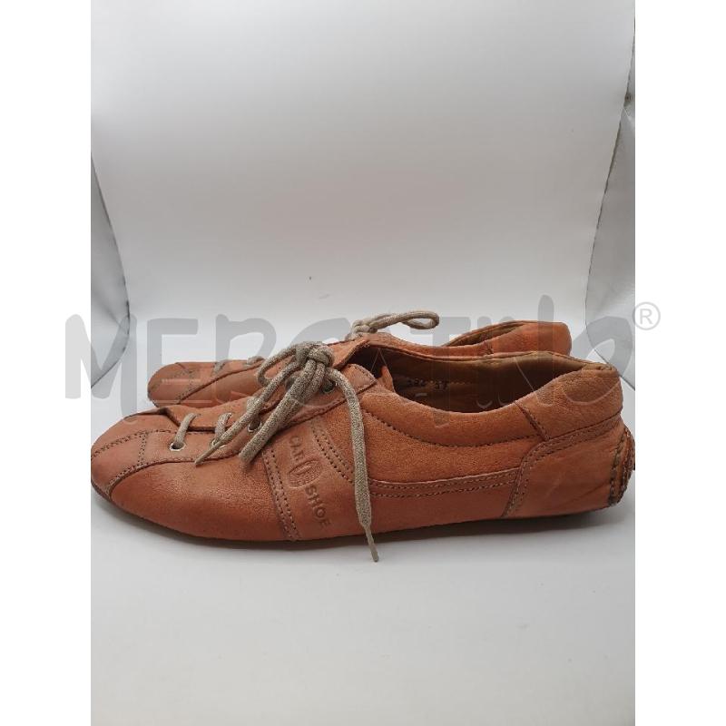 SCARPE CAR SHOE DONNA SALMONE PELLE STRINGATE | Mercatino dell'Usato Roma porta maggiore 2