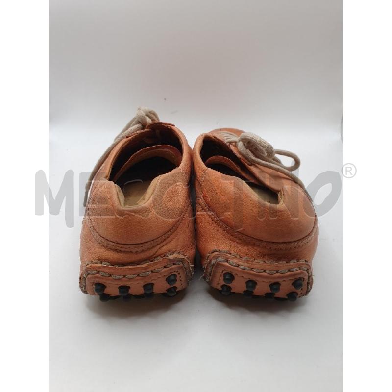 SCARPE CAR SHOE DONNA SALMONE PELLE STRINGATE | Mercatino dell'Usato Roma porta maggiore 3