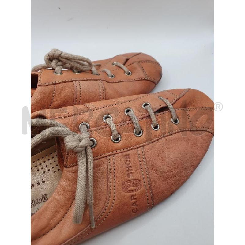 SCARPE CAR SHOE DONNA SALMONE PELLE STRINGATE | Mercatino dell'Usato Roma porta maggiore 4