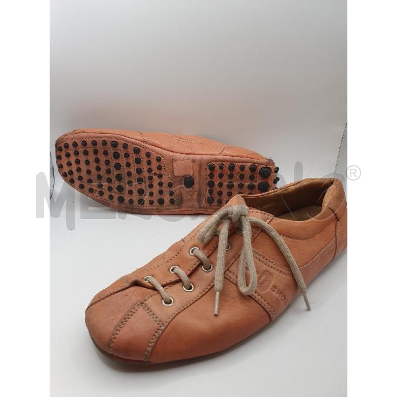 SCARPE CAR SHOE DONNA SALMONE PELLE STRINGATE | Mercatino dell'Usato Roma porta maggiore 5