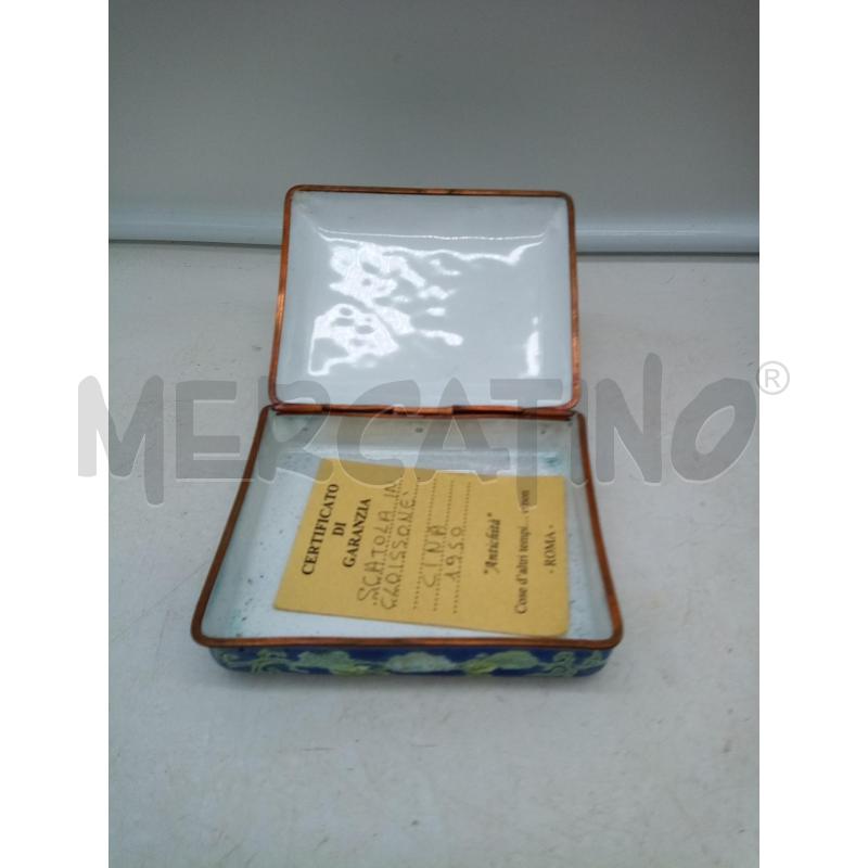 SCATOLA CLOISONNE METALLO SMALTATO CHINA  | Mercatino dell'Usato Roma porta maggiore 2