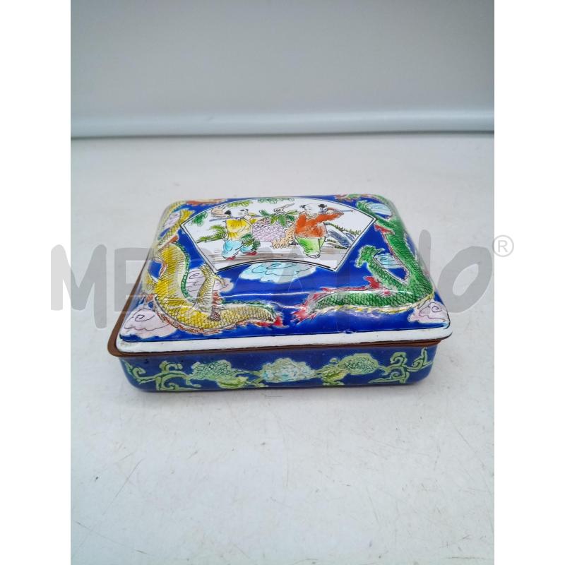 SCATOLA CLOISONNE METALLO SMALTATO CHINA  | Mercatino dell'Usato Roma porta maggiore 5