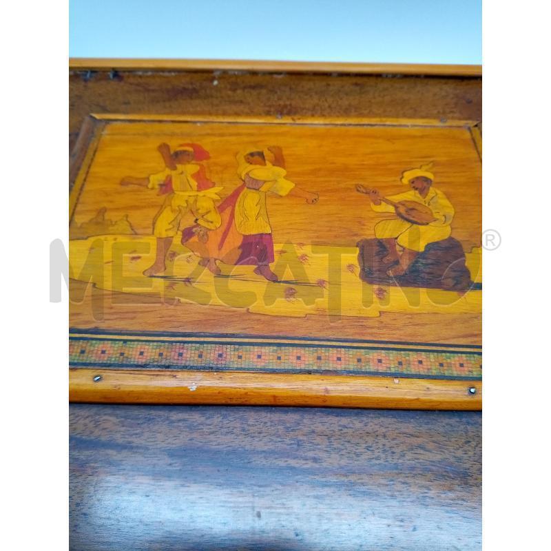 SCATOLA LEGNO INTARSIARTA DANZA POPOLARE  | Mercatino dell'Usato Roma porta maggiore 2