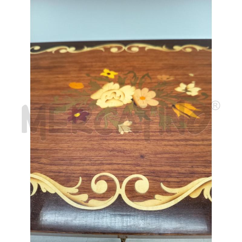 SCATOLA LEGNO INTARSIO FIORI  | Mercatino dell'Usato Roma porta maggiore 2