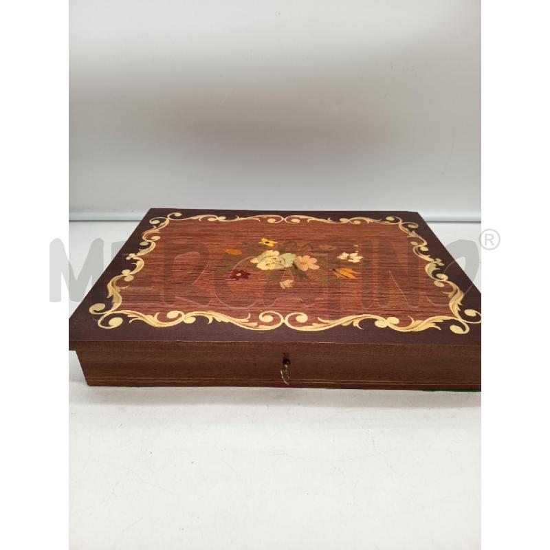 SCATOLA LEGNO INTARSIO FIORI  | Mercatino dell'Usato Roma porta maggiore 3