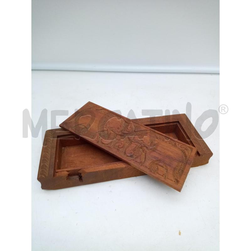 SCATOLA LEGNO RILIEVO ELEFANTI | Mercatino dell'Usato Roma porta maggiore 1