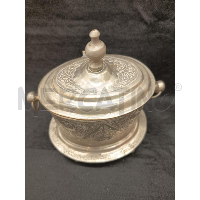 SCATOLA PER THE SILVER PLATED CESELLATA  | Mercatino dell'Usato Roma porta maggiore 2