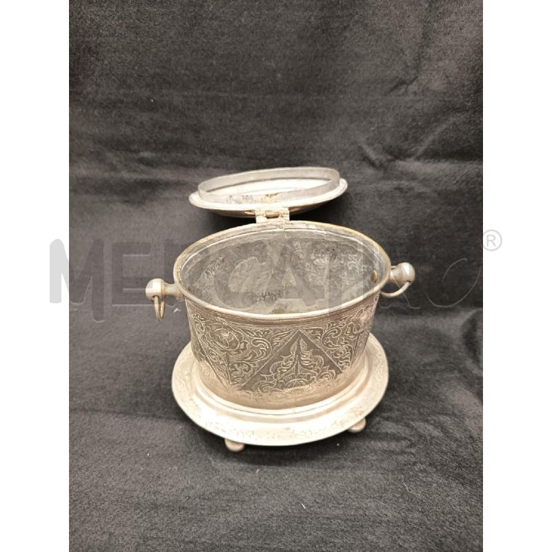 SCATOLA PER THE SILVER PLATED CESELLATA  | Mercatino dell'Usato Roma porta maggiore 3