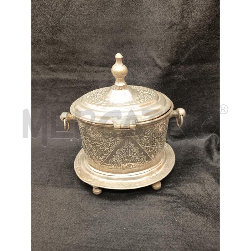 SCATOLA PER THE SILVER PLATED CESELLATA  | Mercatino dell'Usato Roma porta maggiore 4