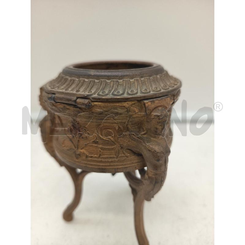 SCATOLINA ALTA TRIPODE IMPERO BRONZO DORATO MANCANZA | Mercatino dell'Usato Roma porta maggiore 2