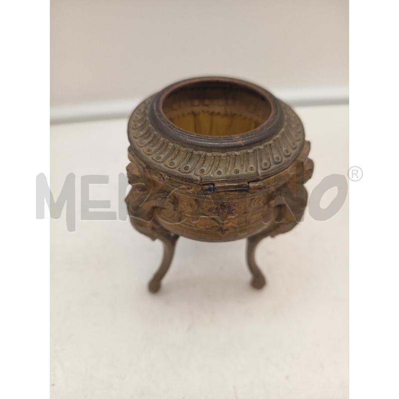 SCATOLINA ALTA TRIPODE IMPERO BRONZO DORATO MANCANZA | Mercatino dell'Usato Roma porta maggiore 3