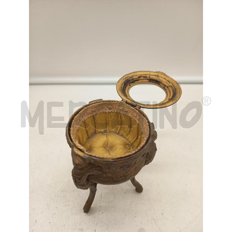 SCATOLINA ALTA TRIPODE IMPERO BRONZO DORATO MANCANZA | Mercatino dell'Usato Roma porta maggiore 5