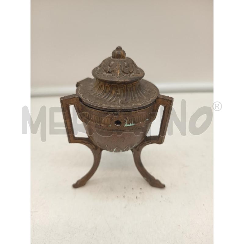 SCATOLINA VASO TRIPODE IMPERO BRONZO DOARATO | Mercatino dell'Usato Roma porta maggiore 1