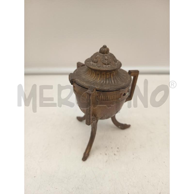 SCATOLINA VASO TRIPODE IMPERO BRONZO DOARATO | Mercatino dell'Usato Roma porta maggiore 2