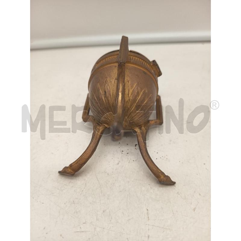 SCATOLINA VASO TRIPODE IMPERO BRONZO DOARATO | Mercatino dell'Usato Roma porta maggiore 4