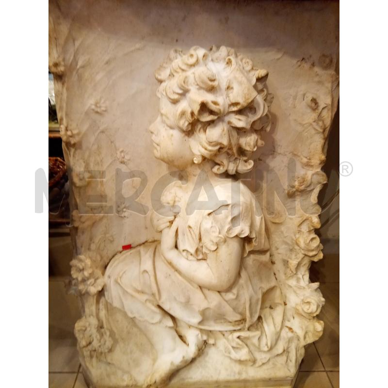 SCULTURA ALTORILIEVO BIMBO MARMO  | Mercatino dell'Usato Roma porta maggiore 1