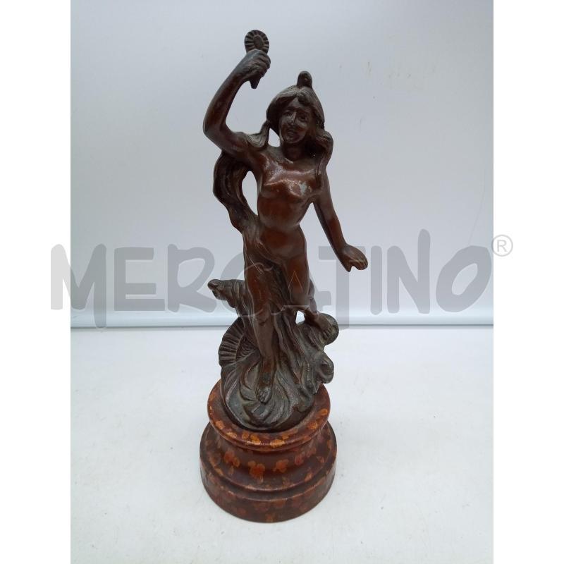 SCULTURA ANTIMONIO DONNINA BASE LEGNO | Mercatino dell'Usato Roma porta maggiore 1