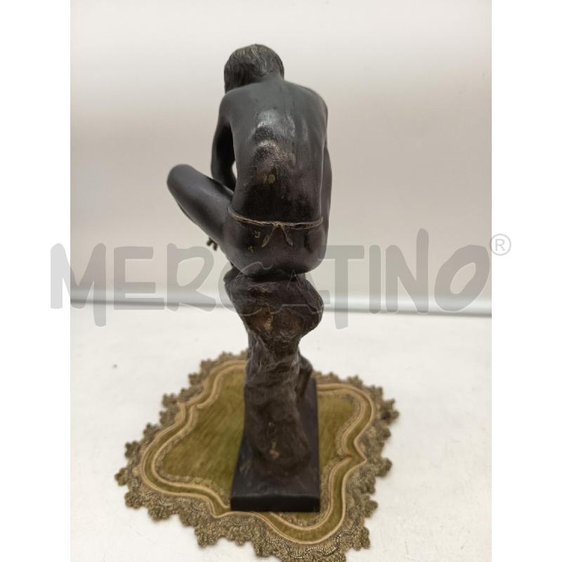 SCULTURA BRONZO PESCATORELLO D'ORSI  | Mercatino dell'Usato Roma porta maggiore 4