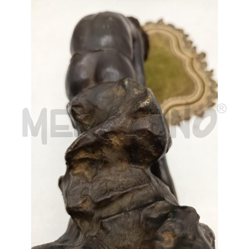 SCULTURA BRONZO PESCATORE PARENTE  | Mercatino dell'Usato Roma porta maggiore 4