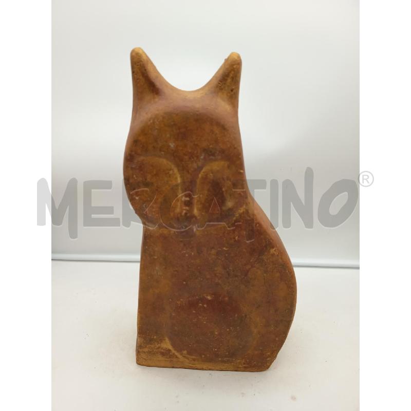 SCULTURA GATTO CERAMICA FOLKLORISTICA   | Mercatino dell'Usato Roma porta maggiore 1