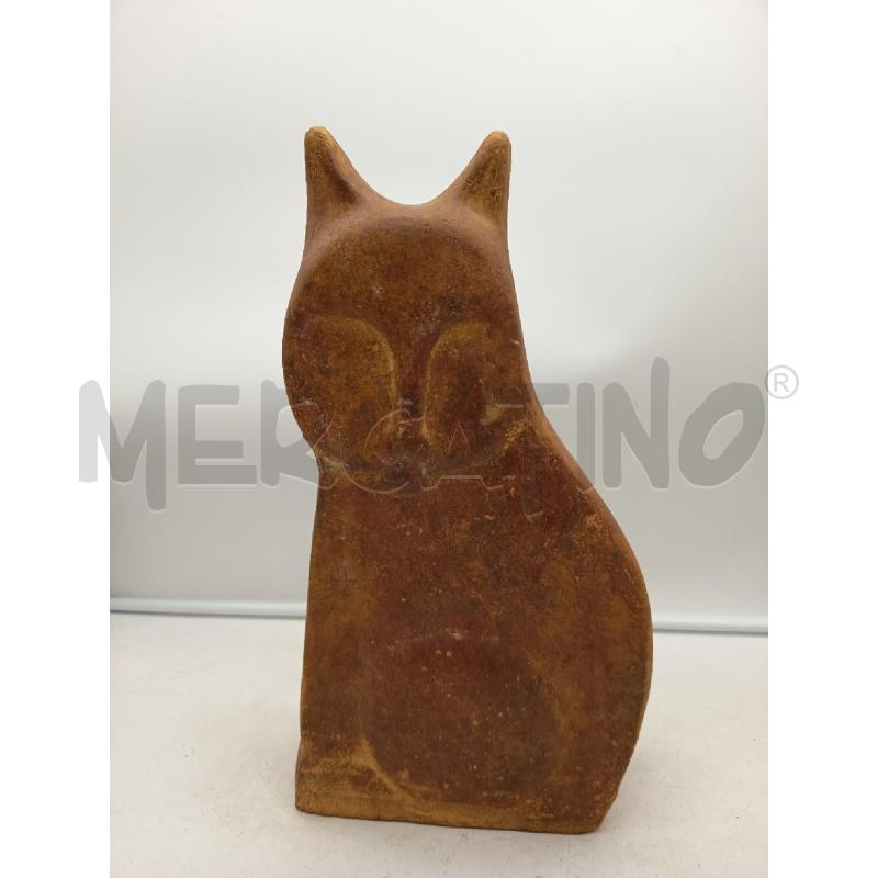 SCULTURA GATTO CERAMICA FOLKLORISTICA   | Mercatino dell'Usato Roma porta maggiore 2