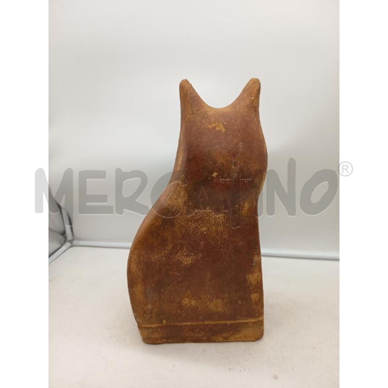 SCULTURA GATTO CERAMICA FOLKLORISTICA   | Mercatino dell'Usato Roma porta maggiore 4