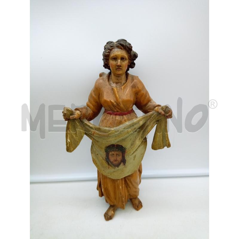 SCULTURA LIGNEA ANGELO VELO DELLA VERONICA | Mercatino dell'Usato Roma porta maggiore 1