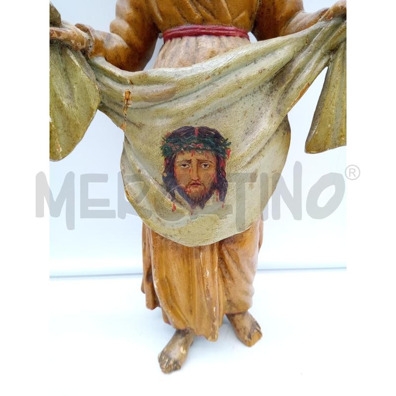 SCULTURA LIGNEA ANGELO VELO DELLA VERONICA | Mercatino dell'Usato Roma porta maggiore 3