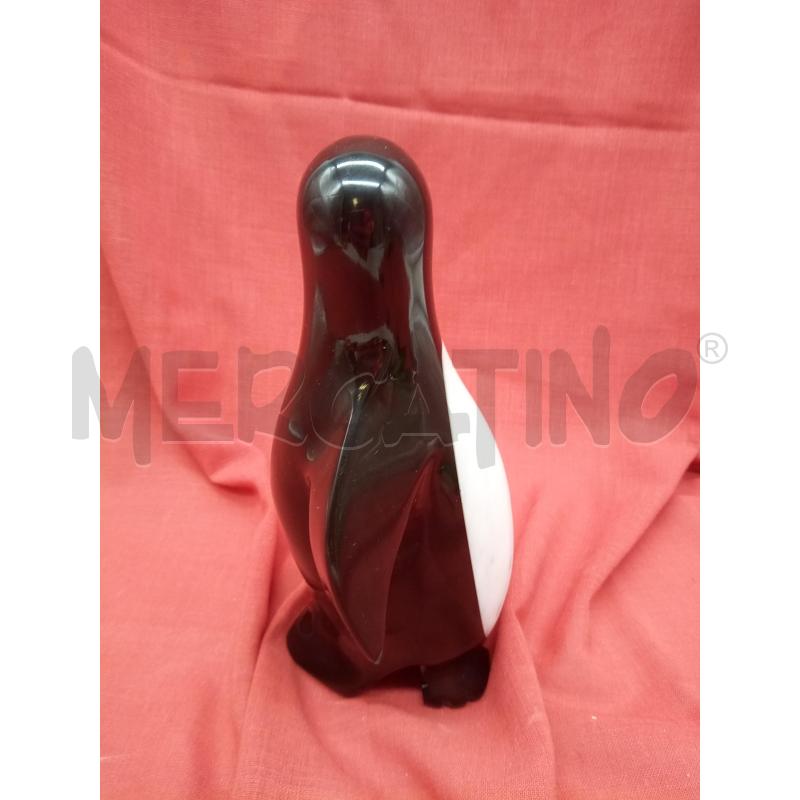 SCULTURA PINGUINO VETRO NERO MARMO | Mercatino dell'Usato Roma porta maggiore 4