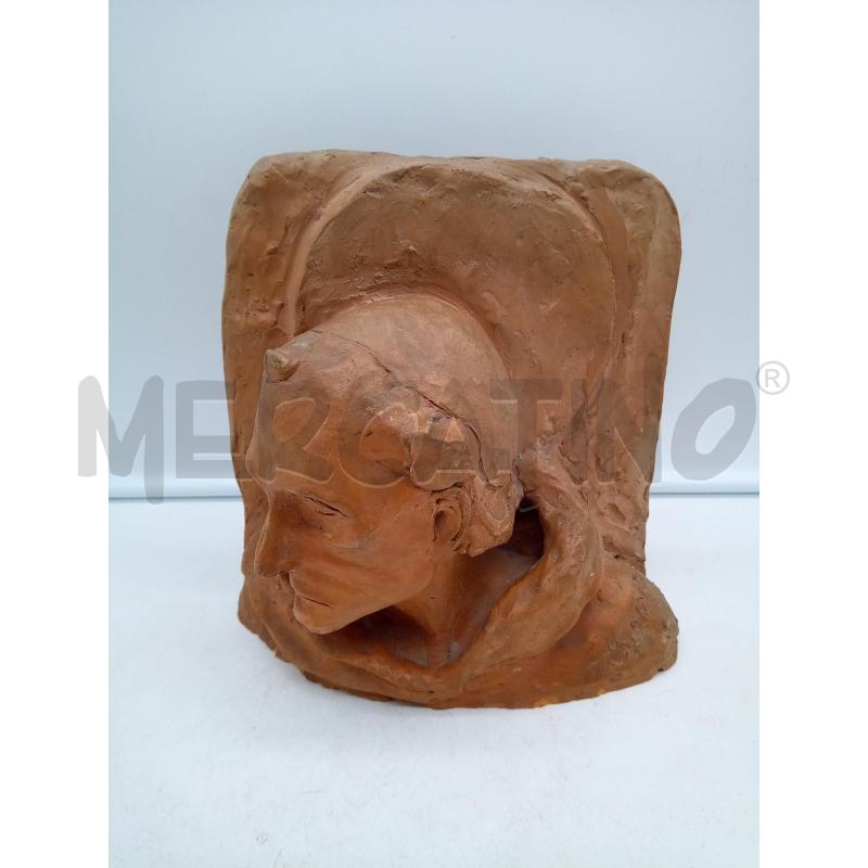 SCULTURA TERRACOTTA BUSTO SANTO | Mercatino dell'Usato Roma porta maggiore 1