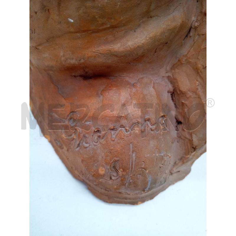 SCULTURA TERRACOTTA BUSTO SANTO | Mercatino dell'Usato Roma porta maggiore 5