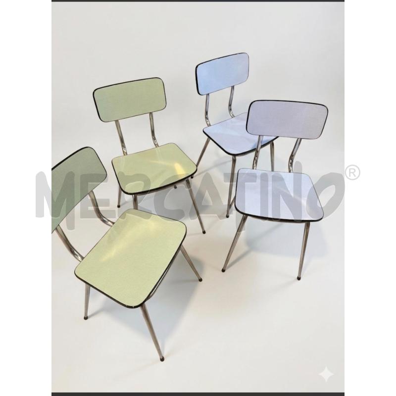 SEDIE PZ.4 FORMICA BLU | Mercatino dell'Usato Roma porta maggiore 1