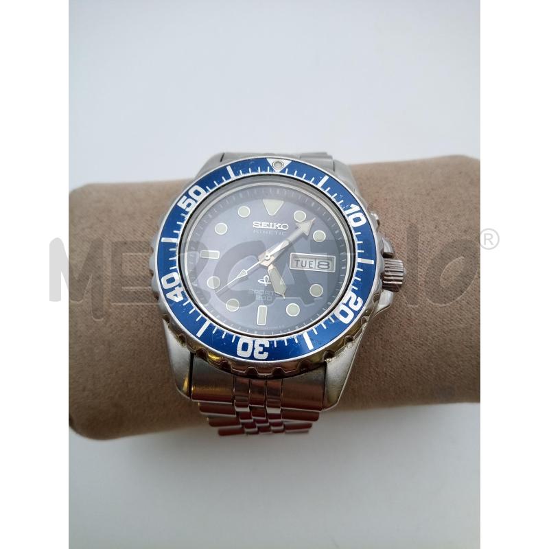 SEIKO KINETIC OROLOGIO SPORTS 200 QUADRANTE BLU CINTURINO ACCIAIO | Mercatino dell'Usato Roma porta maggiore 1
