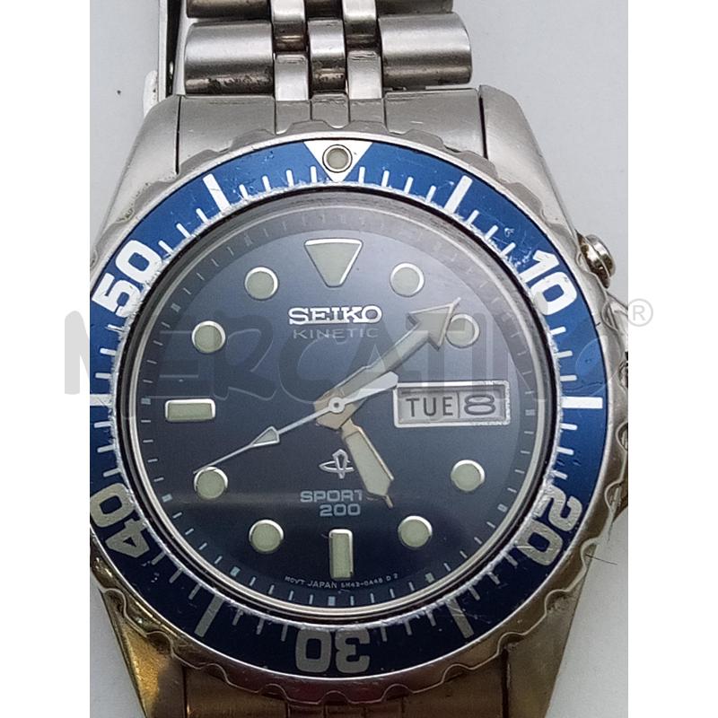 SEIKO KINETIC OROLOGIO SPORTS 200 QUADRANTE BLU CINTURINO ACCIAIO | Mercatino dell'Usato Roma porta maggiore 5