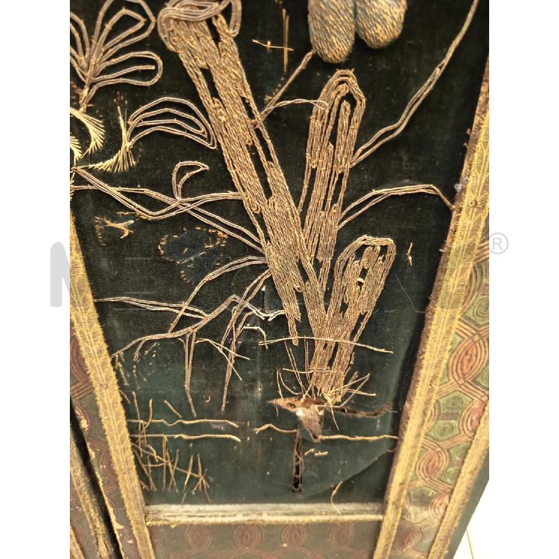 SEPARE' TESSUTO RICAMATO EPOCA FONDO NERO  | Mercatino dell'Usato Roma porta maggiore 5