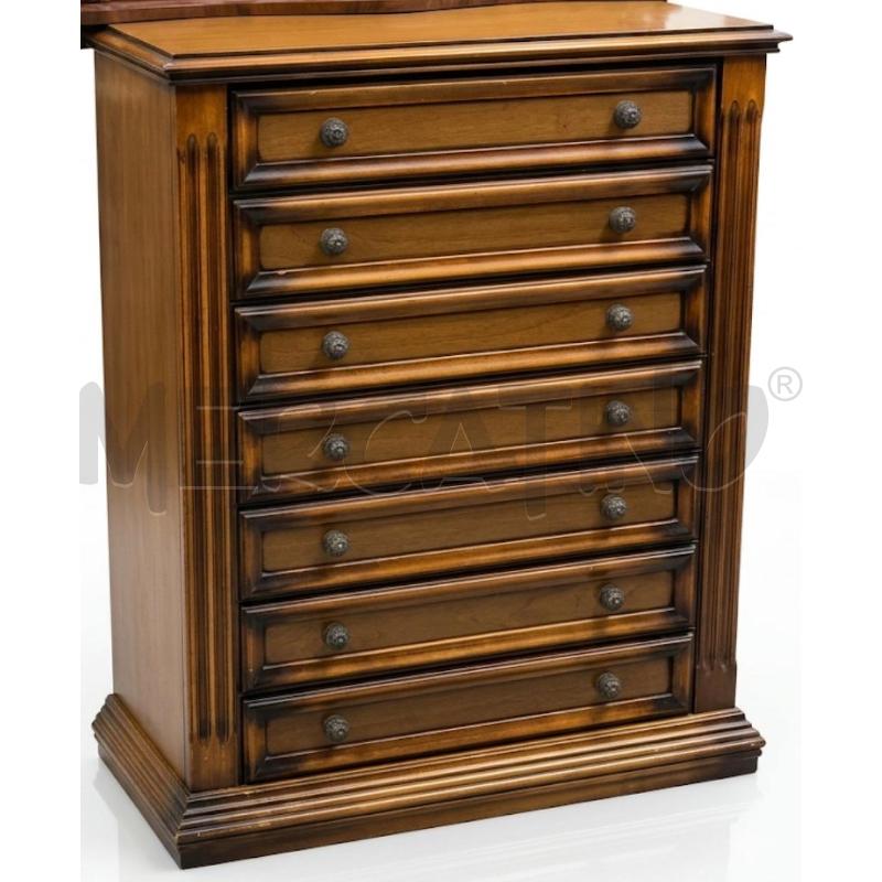 SETTIMINO LEGNO  7 CASSETTI | Mercatino dell'Usato Roma porta maggiore 1