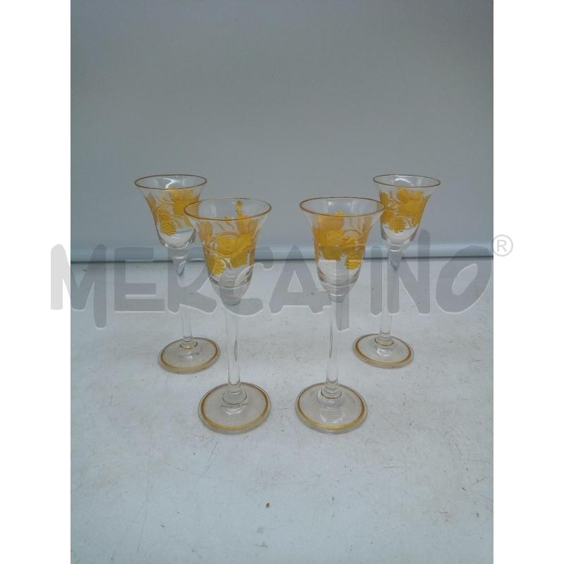 SET BICCHIERINI DECO FOGLIE DORATE | Mercatino dell'Usato Roma porta maggiore 3
