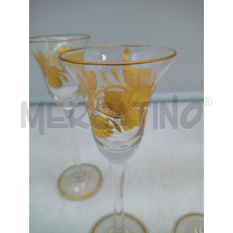 SET BICCHIERINI DECO FOGLIE DORATE | Mercatino dell'Usato Roma porta maggiore 4