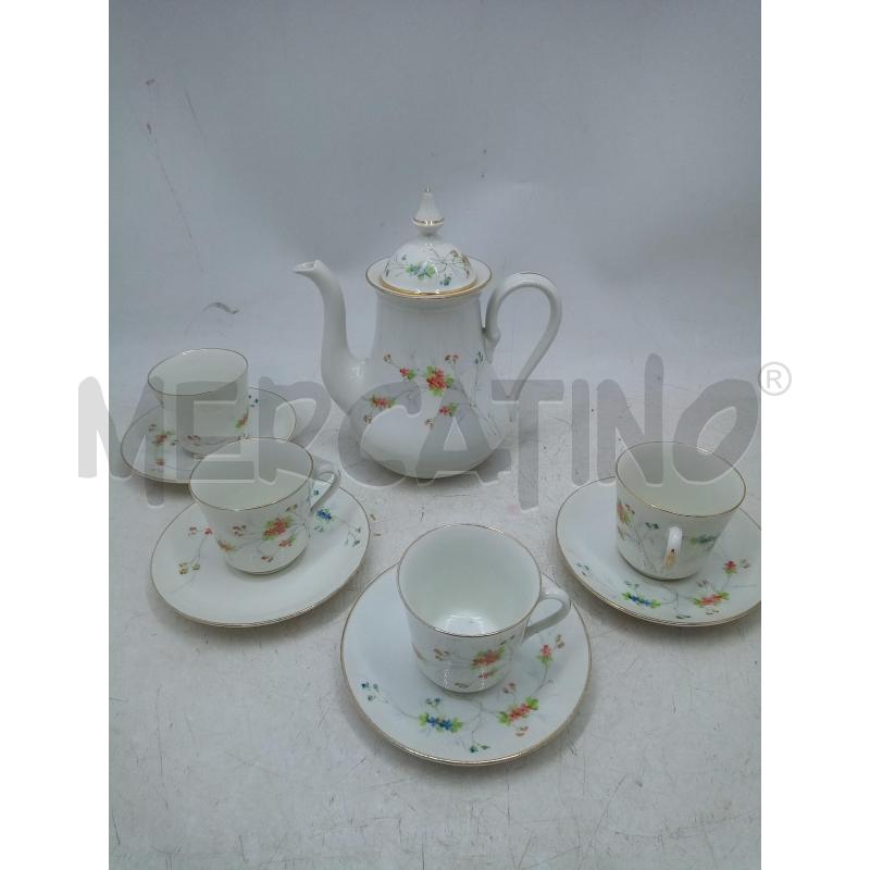 SET CAFFE PORCELLAAN GINORI FIORELLINI DIPINTI  | Mercatino dell'Usato Roma porta maggiore 1