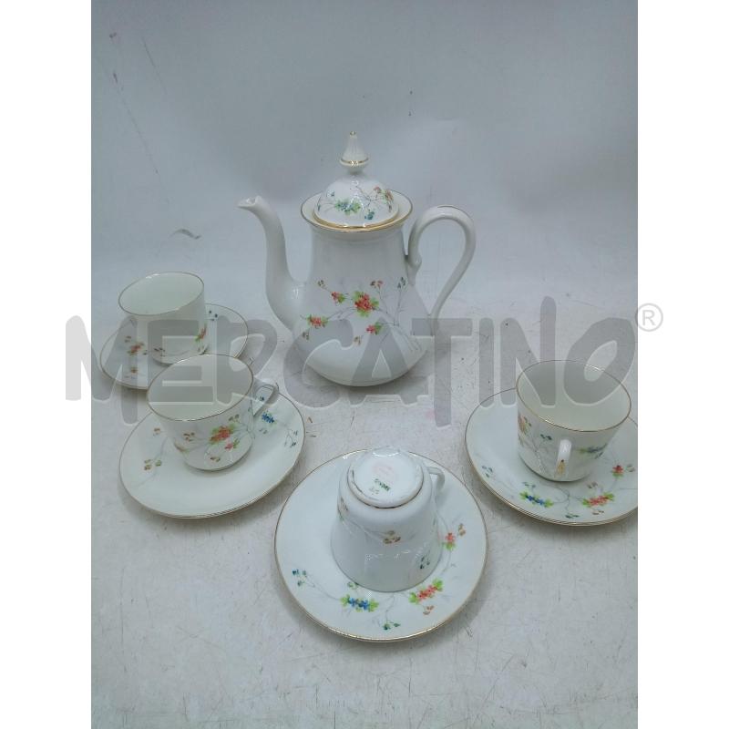 SET CAFFE PORCELLAAN GINORI FIORELLINI DIPINTI  | Mercatino dell'Usato Roma porta maggiore 3