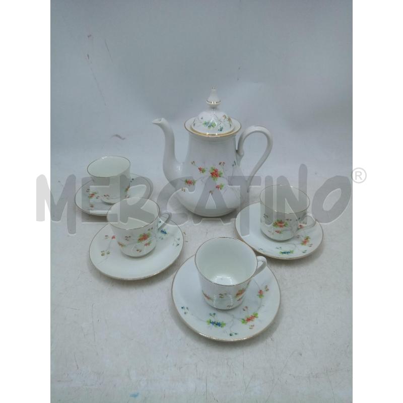 SET CAFFE PORCELLAAN GINORI FIORELLINI DIPINTI  | Mercatino dell'Usato Roma porta maggiore 5